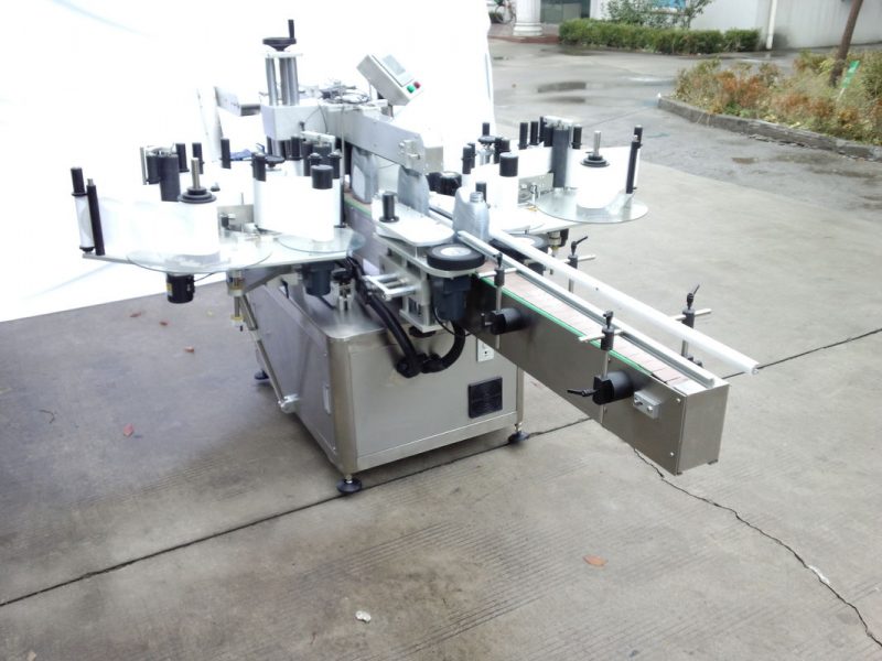 Китай Овальные пакеты и бутылки, аппликатор этикеток, самоклеющаяся машина для печати этикеток с длинным конвейером, поставщик